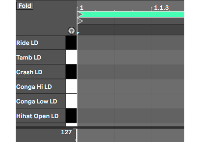Ableton Live step sequence shortcuts