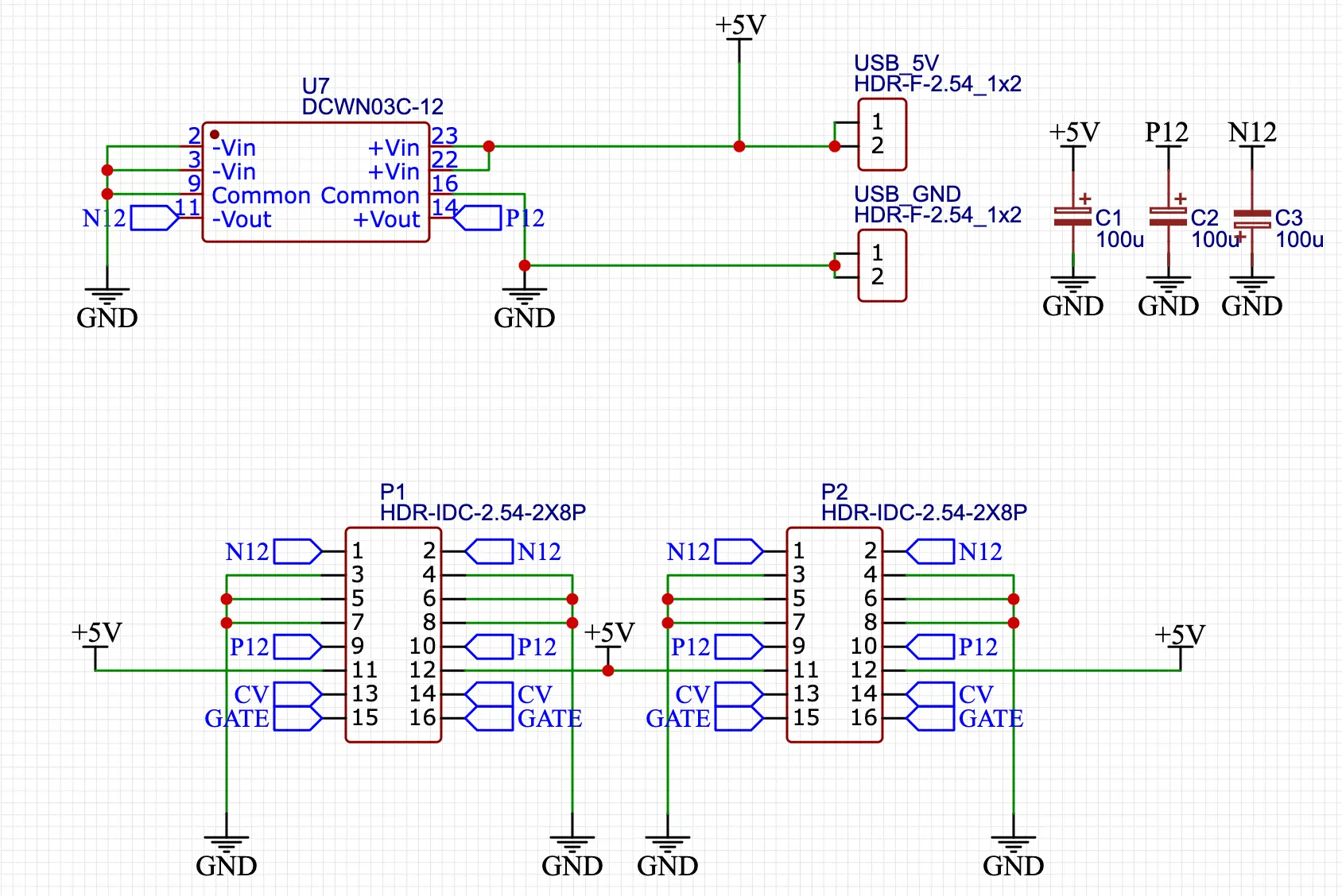 eurorack power schematics