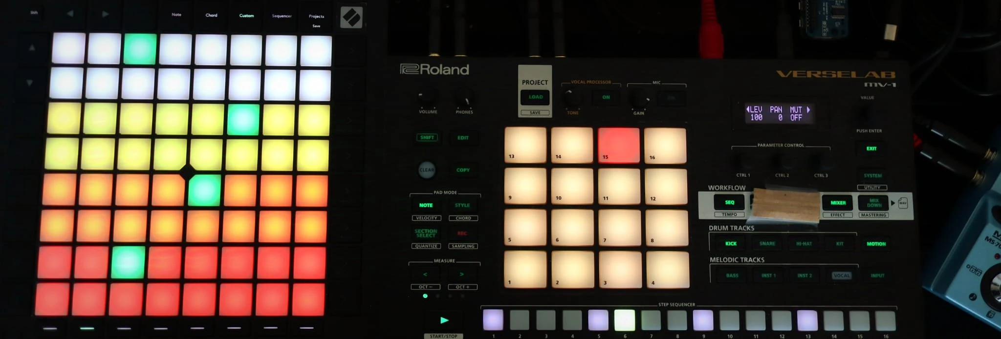 Launching Roland clips from a Launchpad