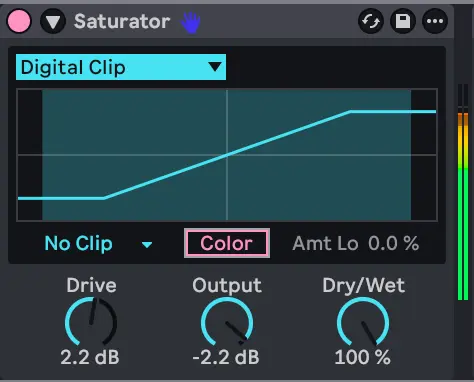 Saturator configured as clipper