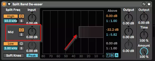 Ableton Live splitband de-esser