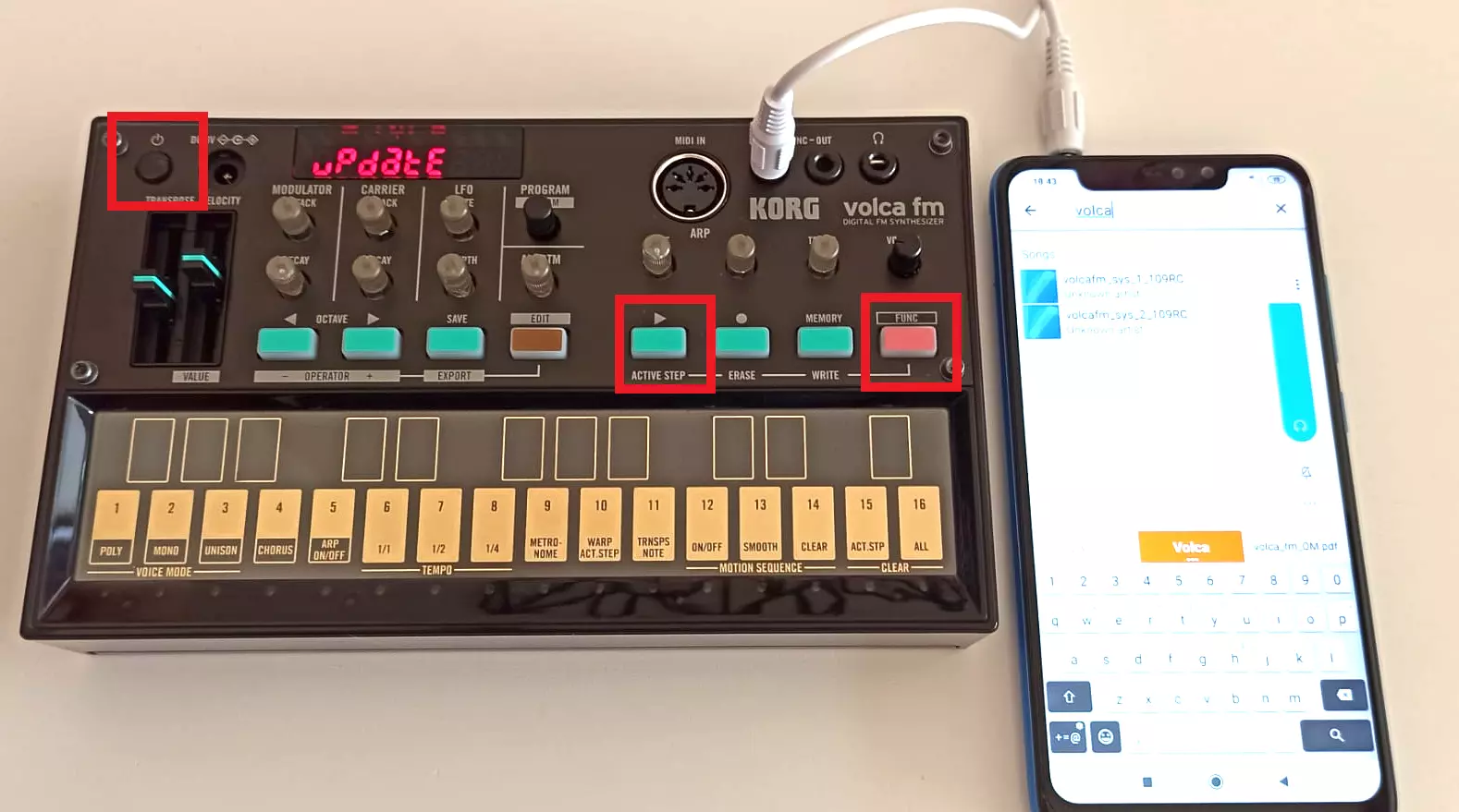 volca fm update with jacks